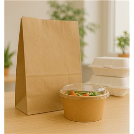 Sacchetto di Carta Kraft 50g/m² 22+12x30cm (25 Pezzi)