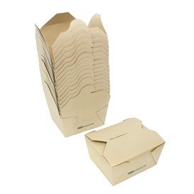 Scatola in Cartoncino Bamboo Kraft 10,7x9x6,5cm 700ml (50 Pezzi)