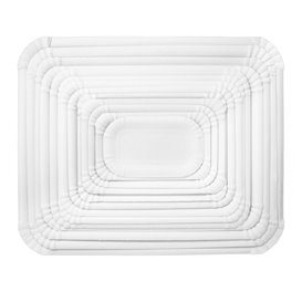 Vassoio di Cartone Rettangolare Bianco 9x15 cm (1.000 Pezzi)
