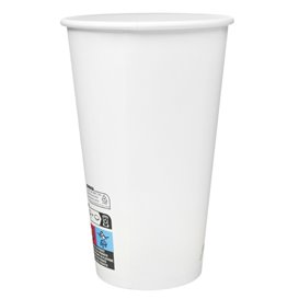Bicchiere di Carta Bianco 16Oz/540ml Ø9cm (50 Pezzi)