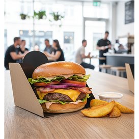 Paletta di Cartone per Hamburger 12x12x10cm (600 Pezzi) Paletta di Cartone per Hamburger 12x12x10cm (600 Pezzi)
