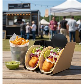 Paletta di Cartone per Hamburger 12x12x10cm (25 Pezzi) Paletta di Cartone per Hamburger 12x12x10cm (25 Pezzi)