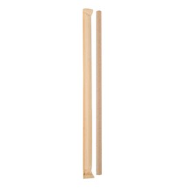 Cannucce Carta Dritta Imbustato Kraft Ø0,8x23 cm (100 Pezzi)