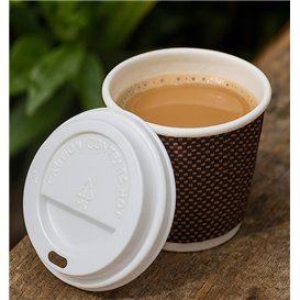 Coperchio con Foro per Bicchiere Bianca Ø6,2cm (1.000 Pezzi)