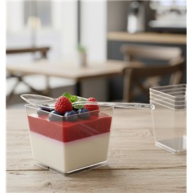 Cucchiaio degustazione Riutilizzabile PS Transparente 10 cm (100 Pezzi)