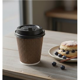 Coperchio con Foro Plastica PS Nero Ø8,0cm (50 Pezzi) Coperchio con Foro Plastica PS Nero Ø8,0cm (50 Pezzi)