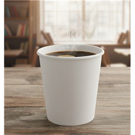 Bicchiere di Carta Bianco 4Oz/120ml Ø6,2cm (50 Pezzi)