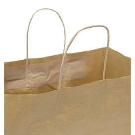 Sacchetti Carta Kraft con Manico Ritorto 80 g/m² 32+16x26cm (25 Pezzi)