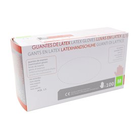 Guanti in Lattice Senza Polvere Bianco Taglia M AQL 1.5 (1000 Pezzi)