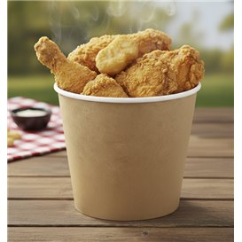 Secchio in cartone Kraft 2550ml (100 Pezzi)
