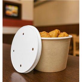 Secchio in cartone Kraft con Coperchio 1750ml (25 Pezzi)