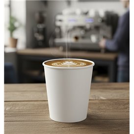 Bicchiere di Carta Bianco 4Oz/120ml Ø6,2cm (80 Pezzi)