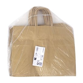 Sacchetti Carta Kraft con Manico Ritorto 80 g/m² 32+16x26cm (25 Pezzi)