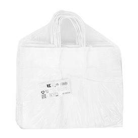 Sacchetti Carta Bianca con Manico Ritorto 80 g/m² 32+16x26cm (25 Pezzi)
