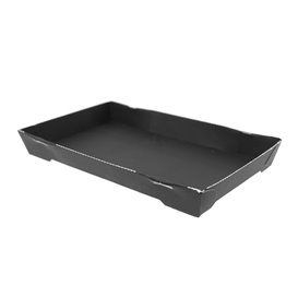 Contenitore per Sushi Cartone Nero 21,5x13,5cm (600 Pezzi)