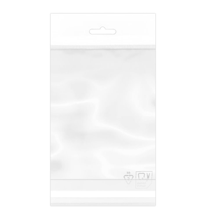 Sacchetto Polipropilene BOPP Piega Adesivo e Foro Europeo 12x18cm G160 (100 Pezzi)