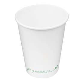 Bicchiere di Cartone "Go Green" Bianco 9Oz/280ml  (1.000 Pezzi)