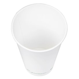 Bicchiere di Cartone "Go Green" Bianco 16Oz/540ml Ø9,0cm (1.000 Pezzi)