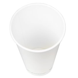 Bicchiere di Cartone "Go Green" Bianco 20Oz/600ml Ø9,0cm (50 Uds)