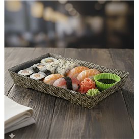 Contenitore per Sushi Cartone ''Waves'' 16,5x11,5cm (400 Pezzi)