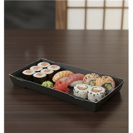 Contenitore per Sushi Cartone Nero 21,5x13,5cm (400 Pezzi)
