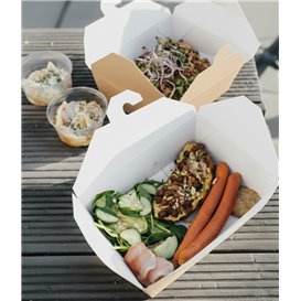 Contenitore di Cibo Kraft 13x8,5x6cm 700ml (45 Pezzi)