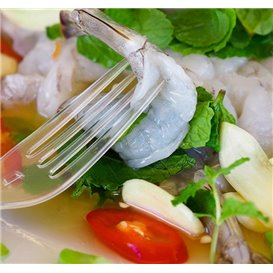 Forchetta Riutilizzabile PS Trasparente 18cm (20 Pezzi)