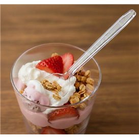 Cucchiaio Riutilizzabile PS Trasparente 18cm (50 Pezzi)