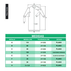 Camice industriale TNT PP Con Velcro Senza Tasche Blu XL 35gr (1 Pezzi)