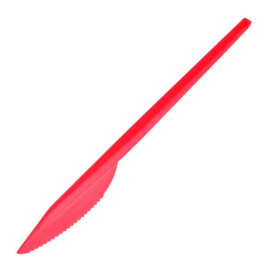 Coltello di Plastica PS Rosso 165 mm (15 Pezzi)