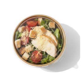 Contenitore di Carta Kraft-Kraft + Coperchio RPET 550ml Ø14cm (250 Pezzi)