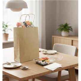 Buste Shopper in Carta 115g/m² 18+8x24cm (250 Pezzi)