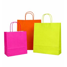 Buste Shopper in Carta Rosso 90g/m² 22+10x27cm (250 Pezzi)