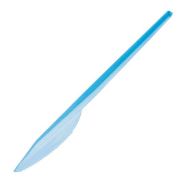 Coltello di Plastica PS Blu 165 mm (15 Pezzi)
