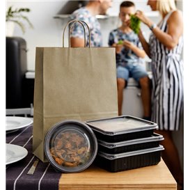 Buste Shopper in Carta 115g/m² 24+11x32cm (25 Pezzi)