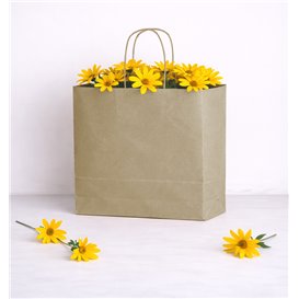Buste Shopper in Carta Marrone 115g/m² 42+16x49cm (200 Pezzi)