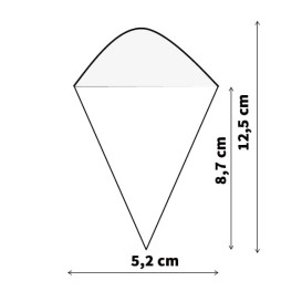Cono in Foglia di Pino 125mm (50 Pezzi)