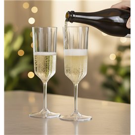 Calice Flute Champagne Piede Basso "Kaleido" Tritan 270 ml (6 Pezzi)