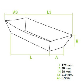 Vaschetta Hot Dog 17,0x5,5x3,8cm (1.000 Pezzi)