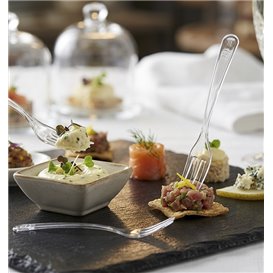 Mini-Forcheta Degustazione Trasparente 10cm (100 Pezzi)