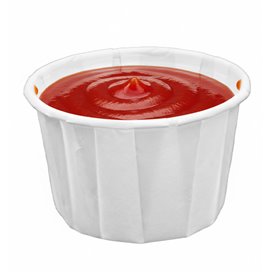 Coppetta in Carta Plissettato Bianca da 100 ml (250 Pezzi)