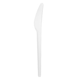 Coltello Bianco Compostabile et Riutilizzabile in CPLA 16,8 cm (1500 Pezzi)