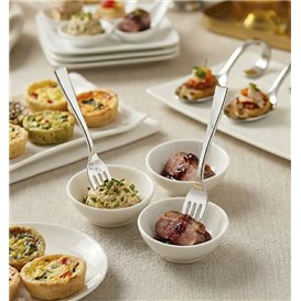 Mini forchetta de Plastica PS Metallizzata 100 mm (100 Pezzi)