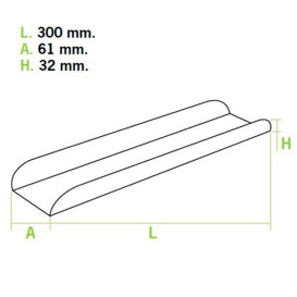 Vassoio di Carta 30x6,1x3,2cm.Rosa (1000 Pezzi)