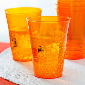 Bicchiere di Plastica Rigida Arancione 230 ml (10 Pezzi) 