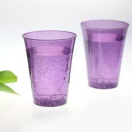 Bicchiere di Plastica Rigida Prugna 230 ml (10 Pezzi)