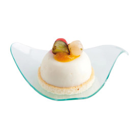 Piattino Degustazione Triangolare Curvo Trans. 8cm (30 Pezzi)