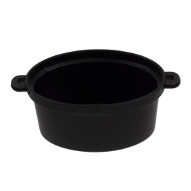 MiniCiotola Degustazione nero con coperchio 9,1x5,8cm 65ml (6 Pezzi)