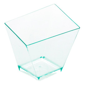 Miniciotola di Plastica Quadrata Degustazione "Water Green" PS 5,6x5,6cm 