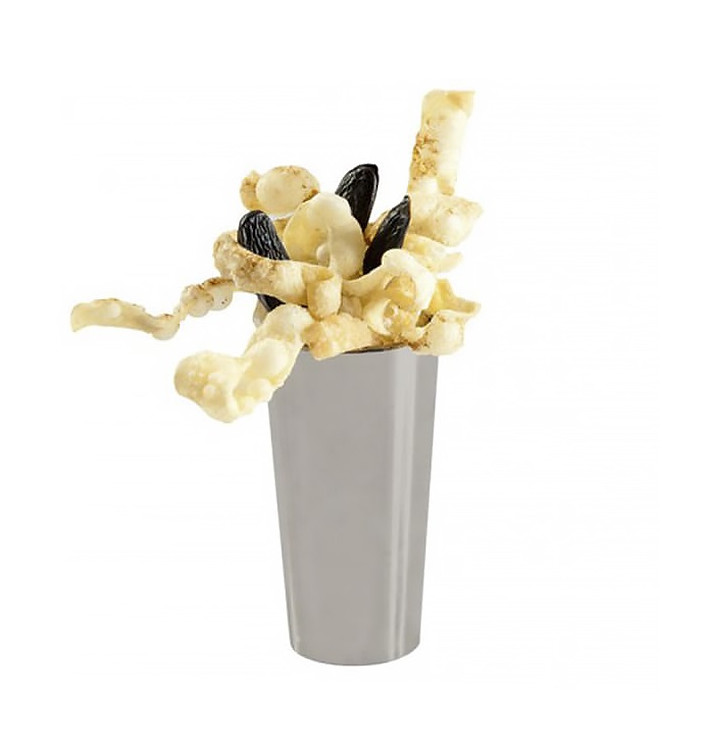 Bicchiere Plastica Tubo Degustazione Argento 80ml 4,5x8cm Bicchiere Plastica Tubo Degustazione Argento 80ml 4,5x8cm